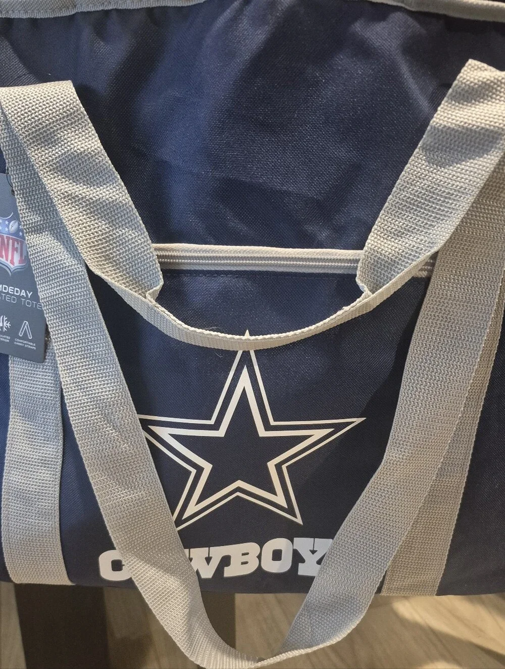NFL Dallas Cowboys Navy and Gray Logo Tote Insulated